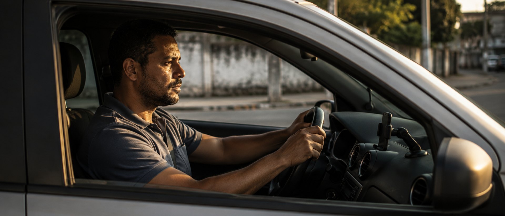 Advogado de reconhecimento de vinculo em Salvador: motorista de aplicativo no carro parado, trabalhando sem carteira assinada
